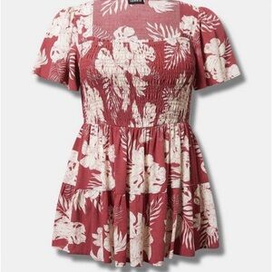 Torrid Babydoll Gauze Top